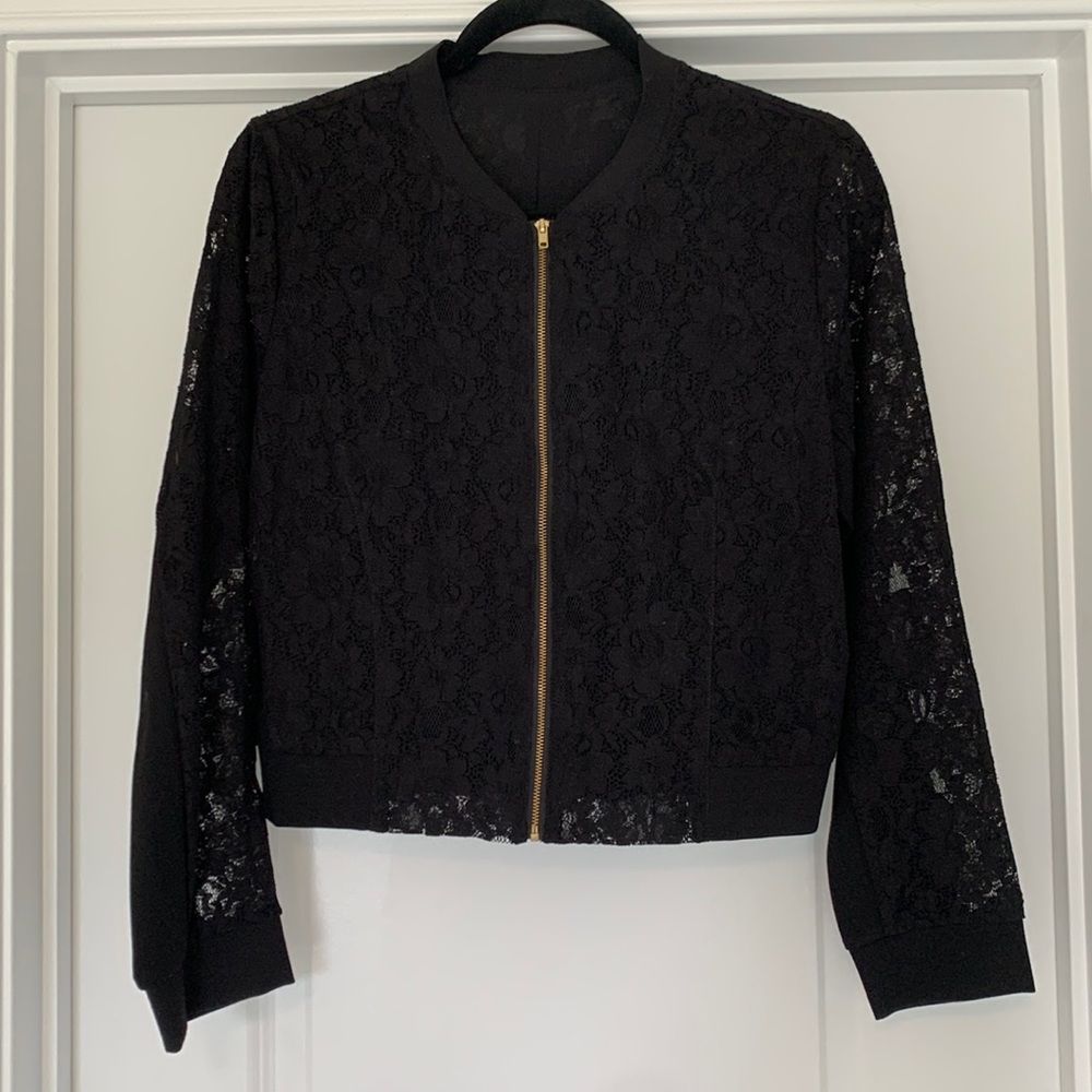 Lace Bomber Jacket